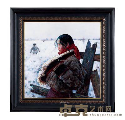  2007年作 二月 布面　油画 56×56cm