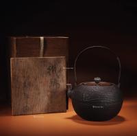  明治后期 日本名釜师宗三郎造铁壶