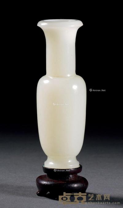  清中期 白玉观音瓶 高7.8cm