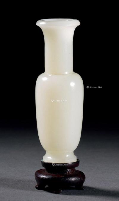  清中期 白玉观音瓶