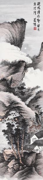  山水 立轴 设色纸本