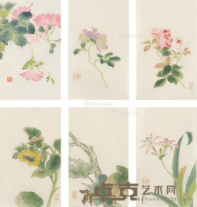  李瑞龄花卉笺 23×14cm
