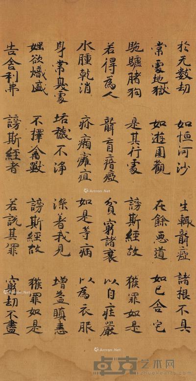  8世纪 唐代写本 敦煌写经 《妙法莲华经卷第二》 镜心 水墨纸本 13.2×26cm