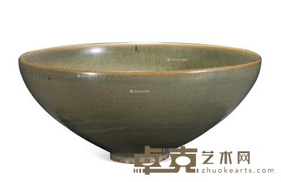  明 青釉斗笠碗 直径22.5cm