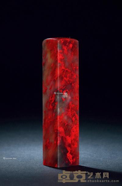 巴林鸡血章 2.4×2.4×11.6cm;重量170.8g