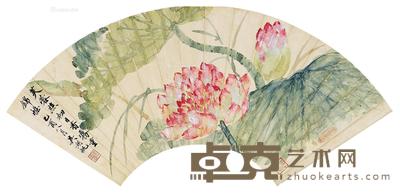  1945年作 芙蓉图 镜心 设色纸本 18.5×52cm