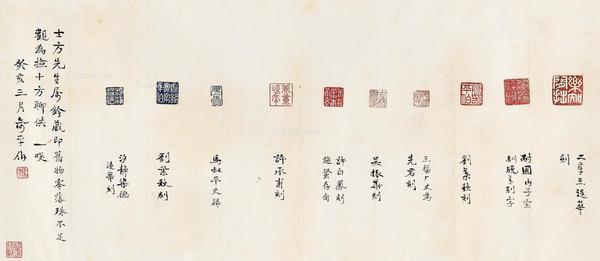  1983年作 题自用印屏 立轴 水墨纸本
