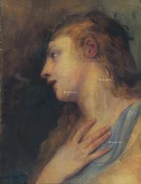  1873年作 女子肖像 纸本水彩