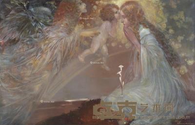  1921年作 天使 布面油画 149×97cm