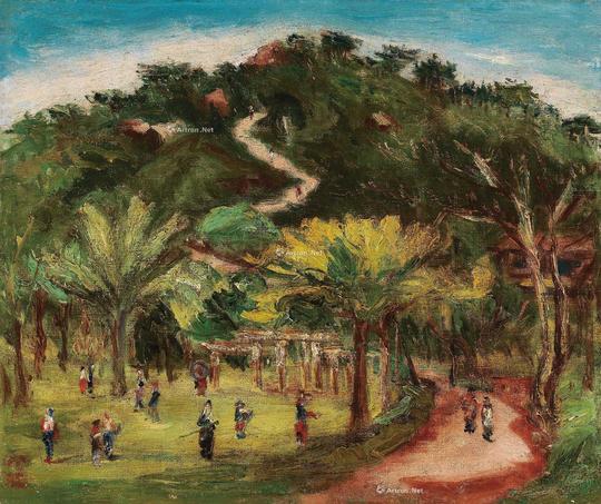  约1940-1944年作 八卦山（二） 油彩 画布