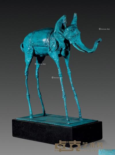  大象 铸铜雕塑 高33.5cm