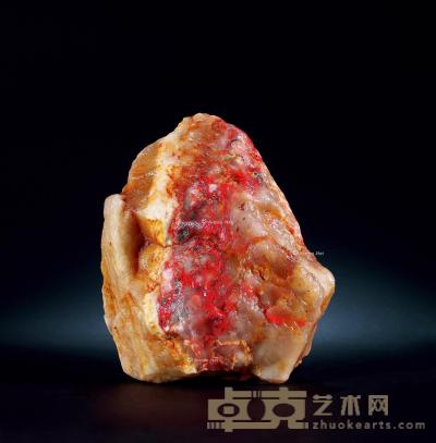  巴林鸡血原石 11×13×5cm；重量1094.7g