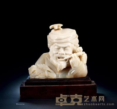 巴林冻石《老有所乐》 14×14×7cm;重量1682g
