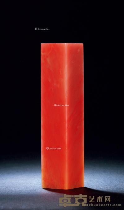  巴林粉冻章 3×3×14cm；重量350g