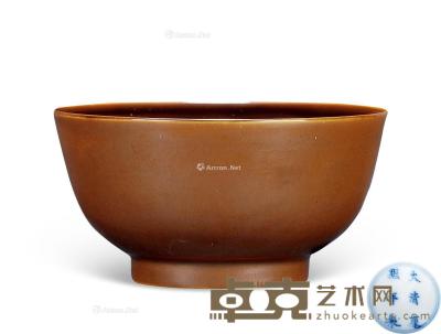  清康熙 乌金釉碗 直径10.5cm