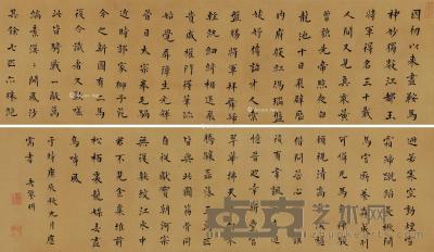  1640年作 楷书杜甫诗 手卷 水墨绢本 32×217cm