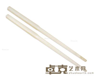  清 白玉筷子 长20cm