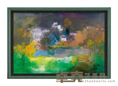  2011年作 碧水家园 布面　油画 80×120cm