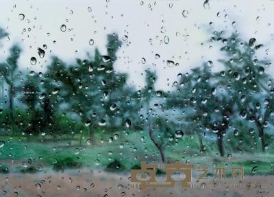  雨原NO.124 镜框 瓷板画 60×84cm