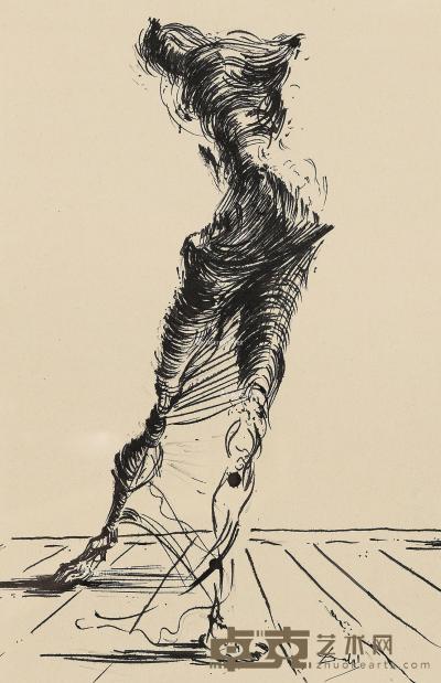  幻影女性身体 钢笔素描 26.5×17cm