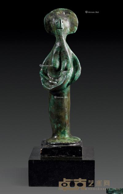  站立的女人 铸铜雕塑 高32cm