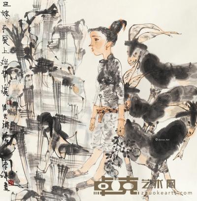 2002年作 信天游 镜心 设色纸本 68×68cm