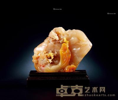 巴林冻石《达摩渡海》 17×13×3cm;重量1263g