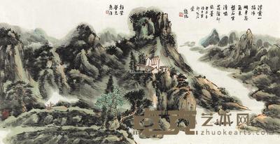  2003年作 明月山居图 镜心 设色纸本 70×136cm