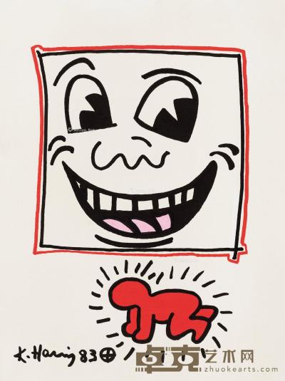  1983年作 小红人 纸本综合材料 31×23cm