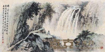 1984年作 高山流水 镜心 设色纸本 40×119cm