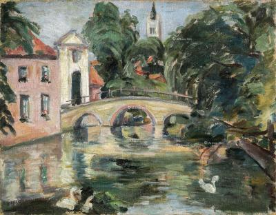  1935年作 桥 布面油画
