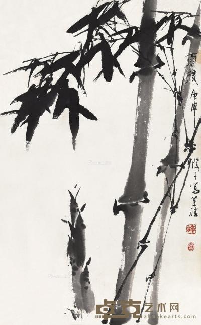  1980年作 竹 纸本设色 69×42cm