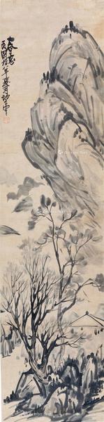  1929年作 春意 立轴 水墨纸本