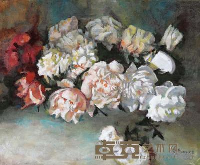  2004年作 花卉 布面油画 72×61cm