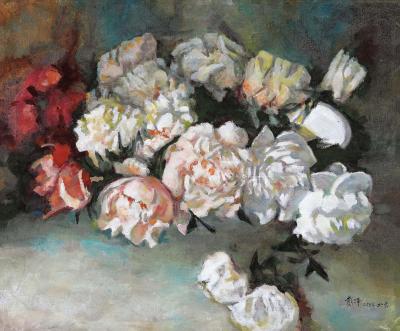  2004年作 花卉 布面油画