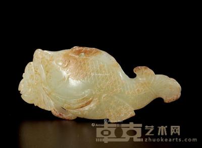  清中期 白玉鳜鱼 长8.5cm