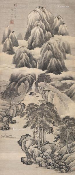  1715年作 云山图 立轴 水墨纸本