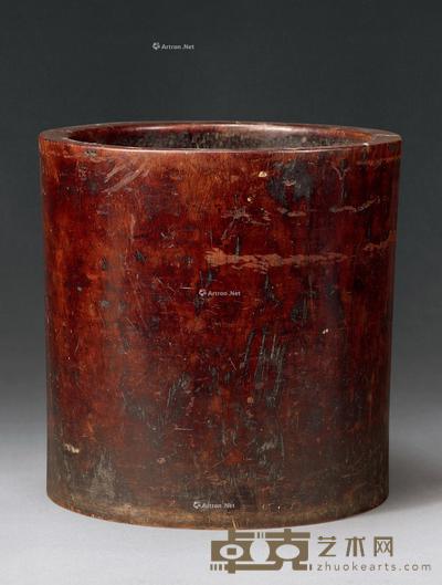  清中期 黄花梨笔筒 高17.5cm