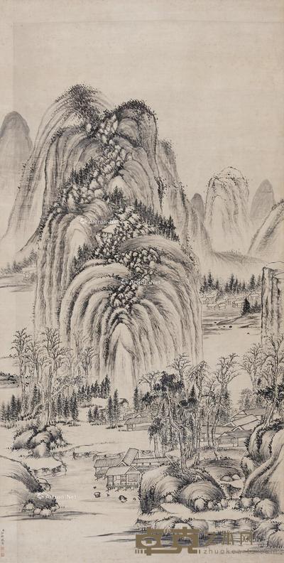  山水 立轴 水墨纸本 135×68cm