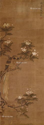  花鸟 立轴 设色纸本