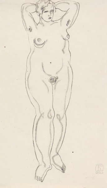  裸女 纸本素描