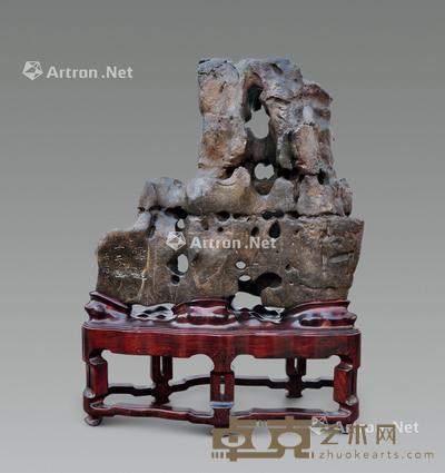  清 “云起一天山”太湖石 高64cm