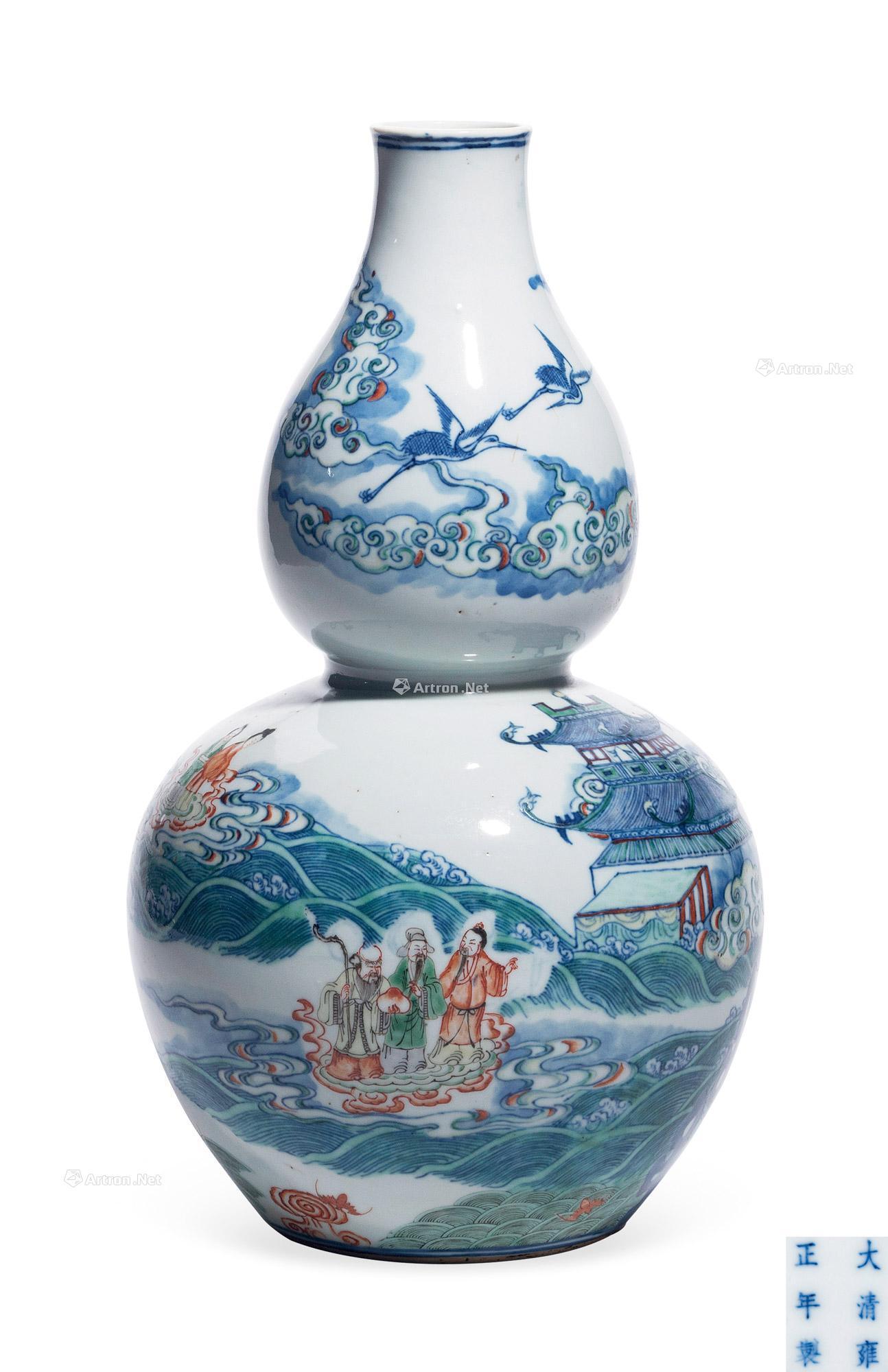 2018秋季拍卖会 古董珍玩——瓷器·玉器·工艺品 民国 斗彩群仙祝寿