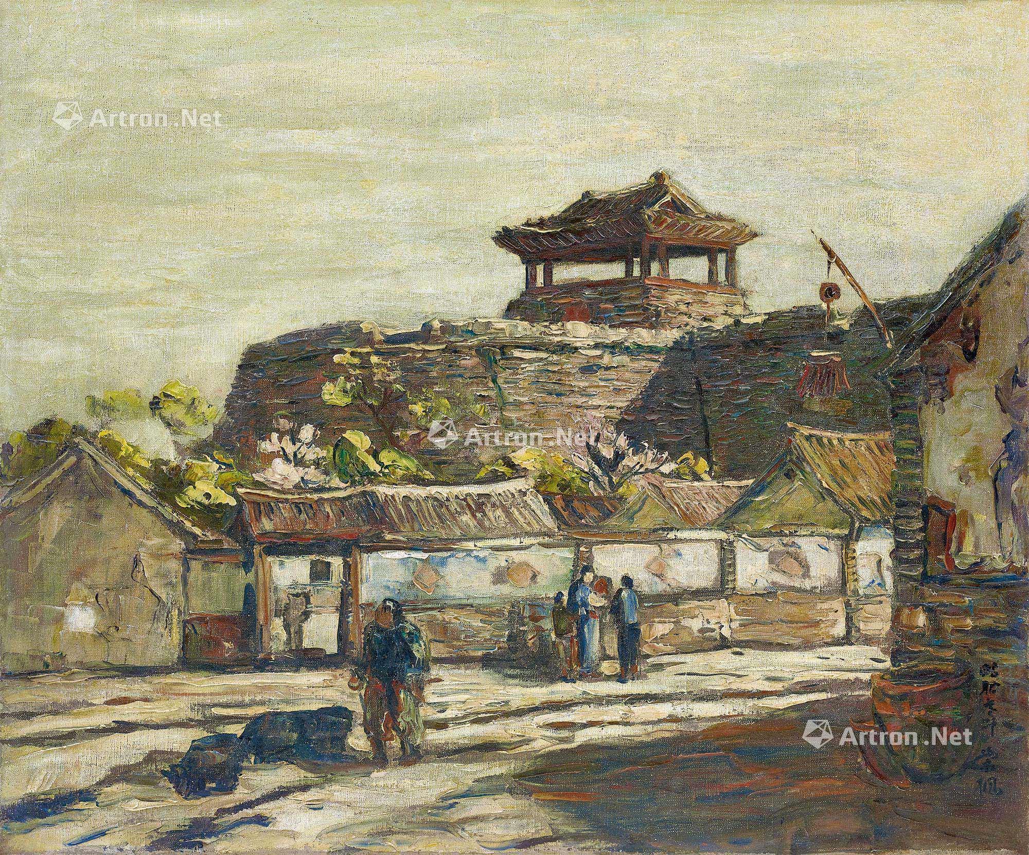 1932年作 东北风光 布面油画