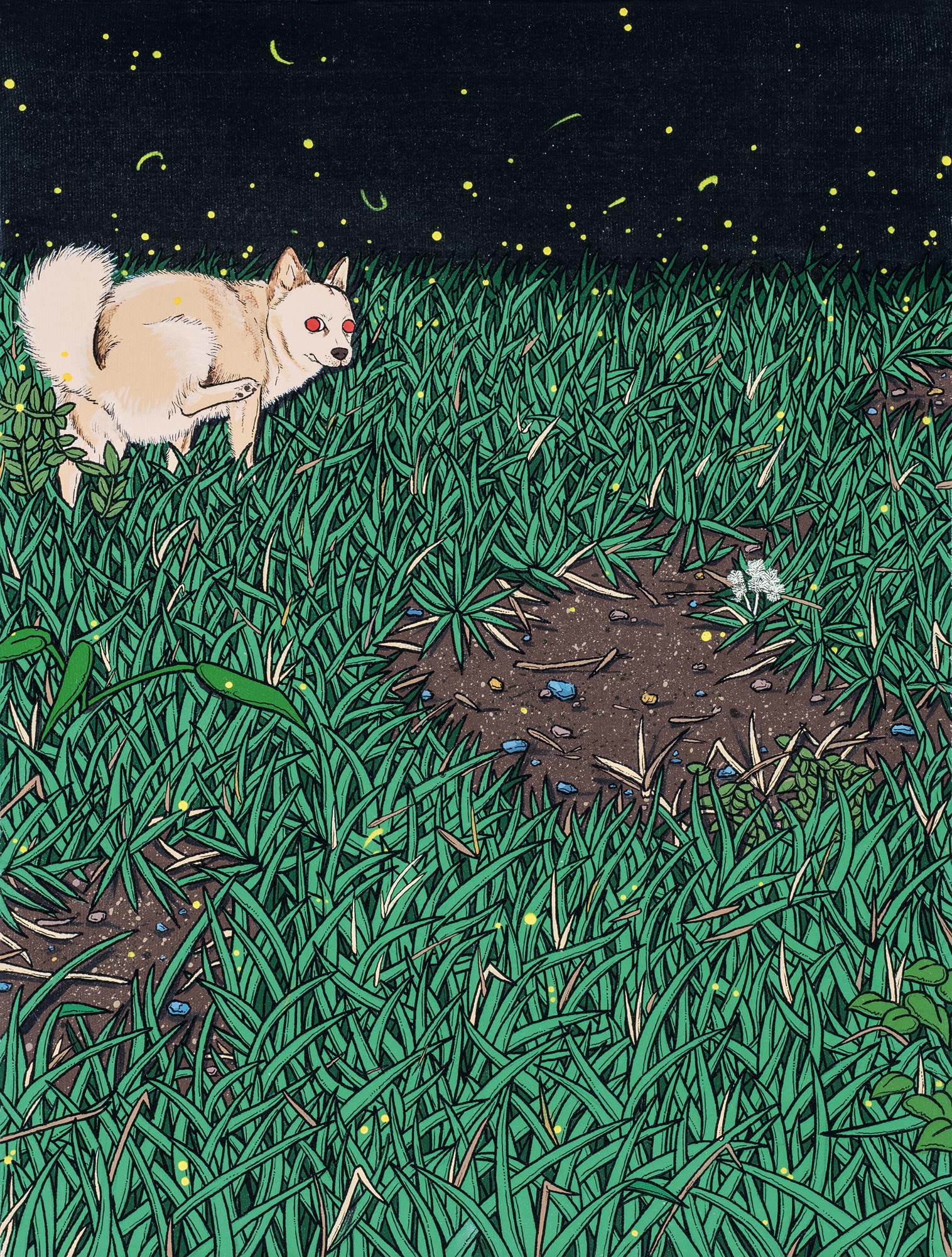 2017年作上升丝网版画