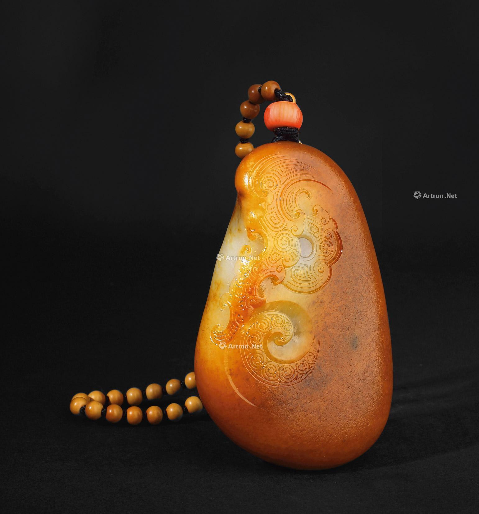 吴金星 仿古 白玉把件